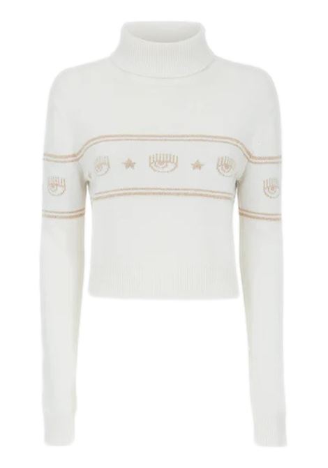 MAGLIONCINO MAXI LOGOMANIA LUREX CHIARA FERRAGNI CHIARA FERRAGNI | Maglie | 73CBFM26 CMA10005